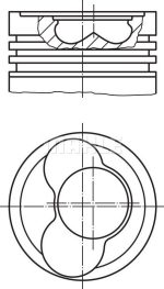 Tłok śr. 81mm VW 2.5D AGX ACV AHD LT28-35 II LT28-46 II Transporter T4 STD/+0.50 MAHLE
